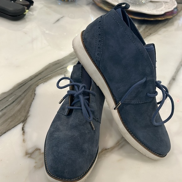 Blue Suede Extremely Comfy Hush Puppies Walking Shoes-sz 8 - Picture 4 of 13